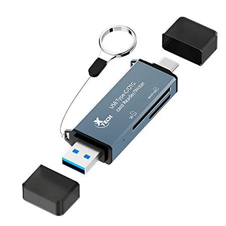 LECTOR DE TARJETAS 2 EN 1 USB-C/USB3.0 OTG SD MICROSD/XTC-580