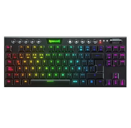 TECLADO MECANICO GAMING REDRAGON HORUS K621-RGB SWITCH ROJO BLACK